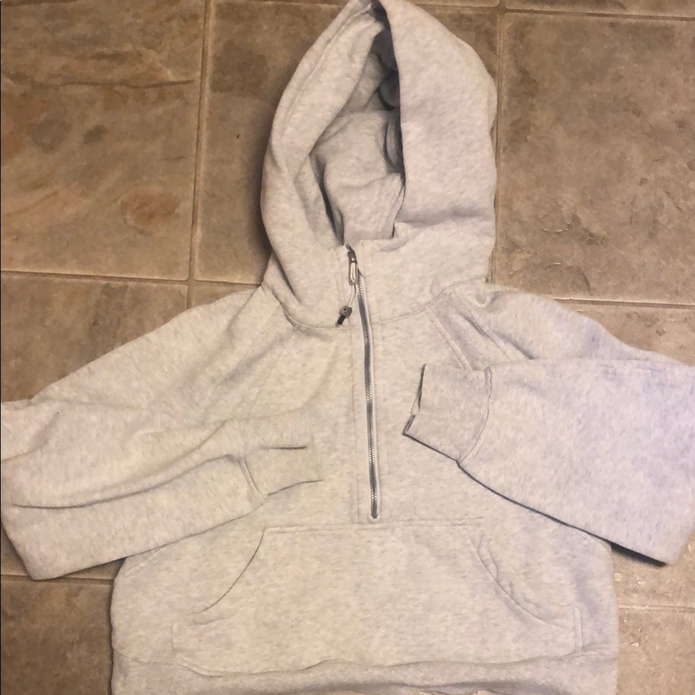 Gray Lululemon Scuba Half-Zip Hoodie